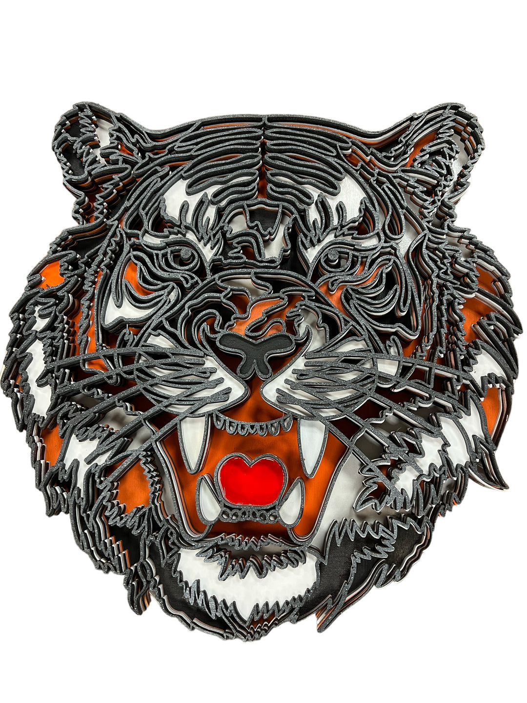 Wall Decoration Tiger Mandala 3D Multilayer Wood Art