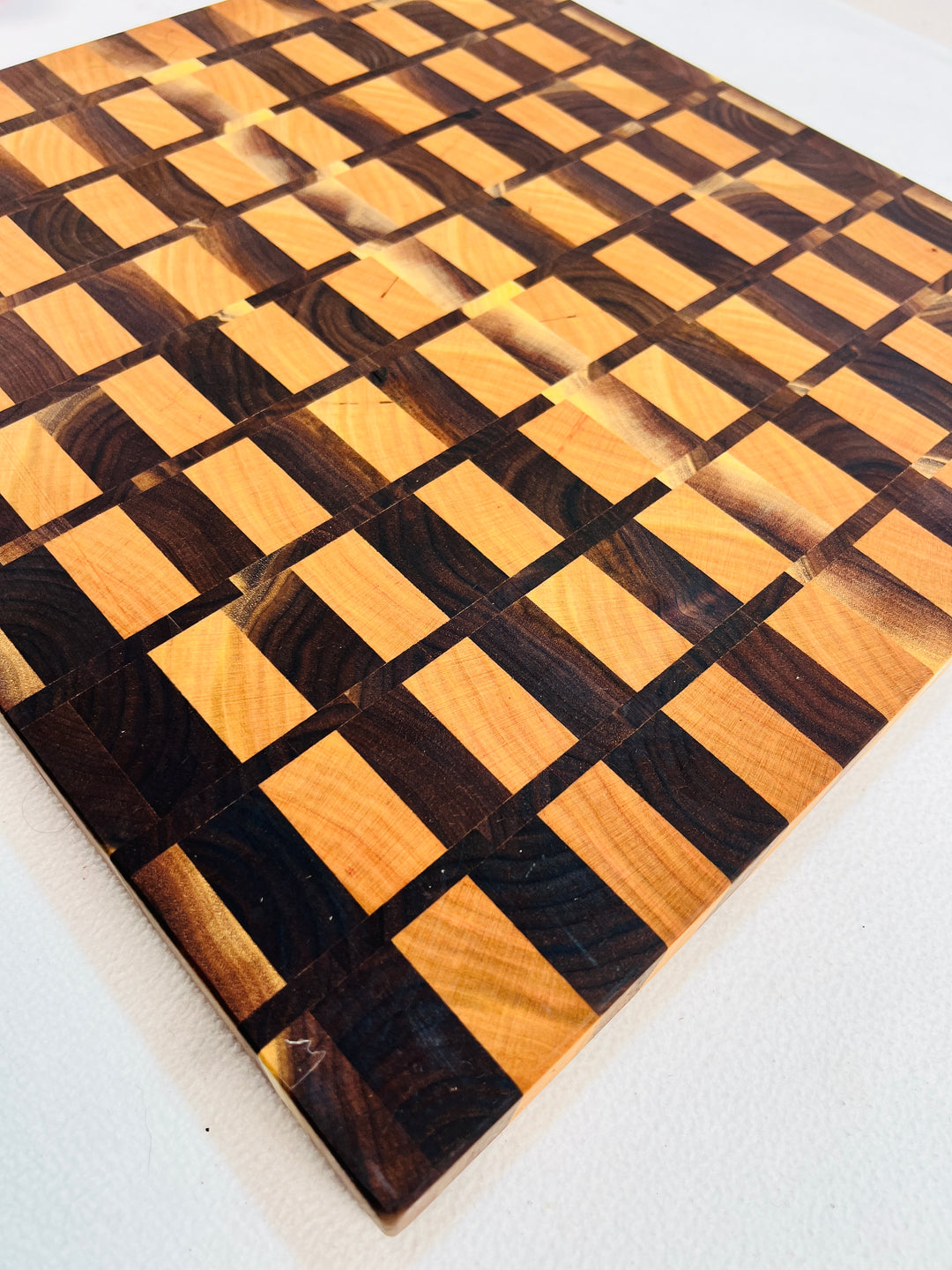 Beautiful End Grain Cutting Board Cherry & Walnut Chopping Block