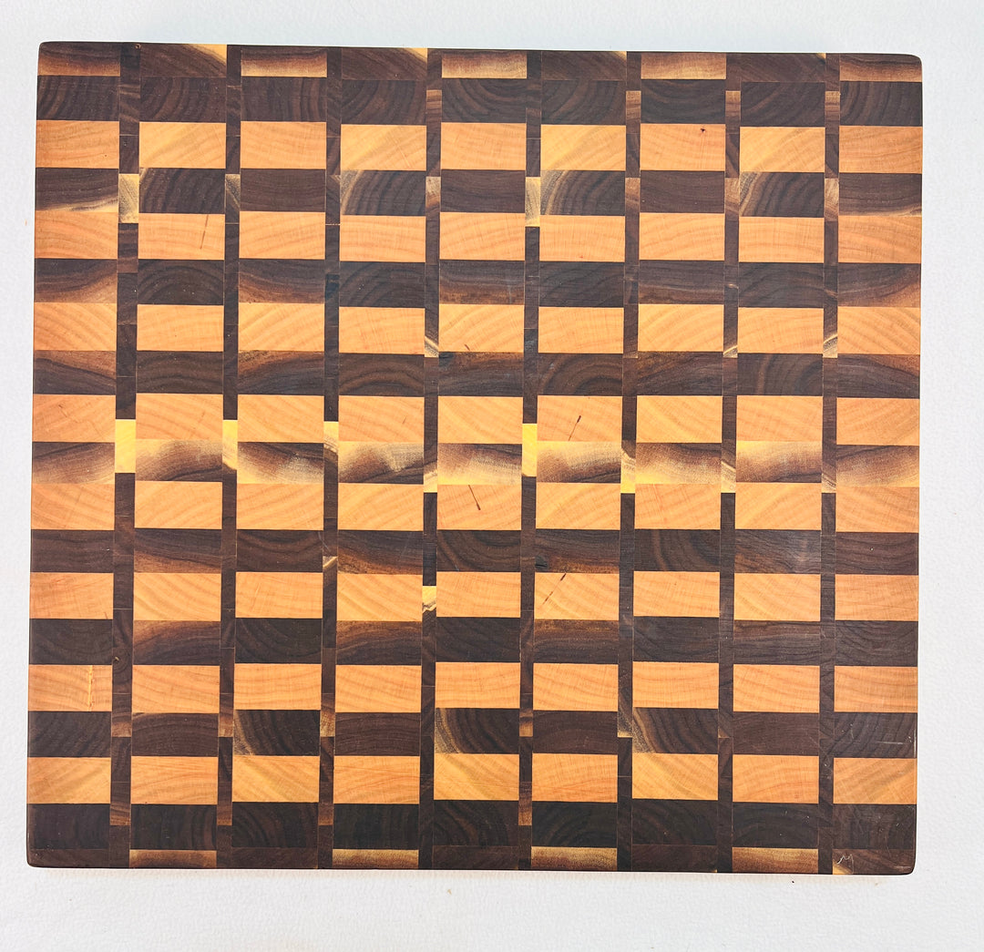 Beautiful End Grain Cutting Board Cherry & Walnut Chopping Block