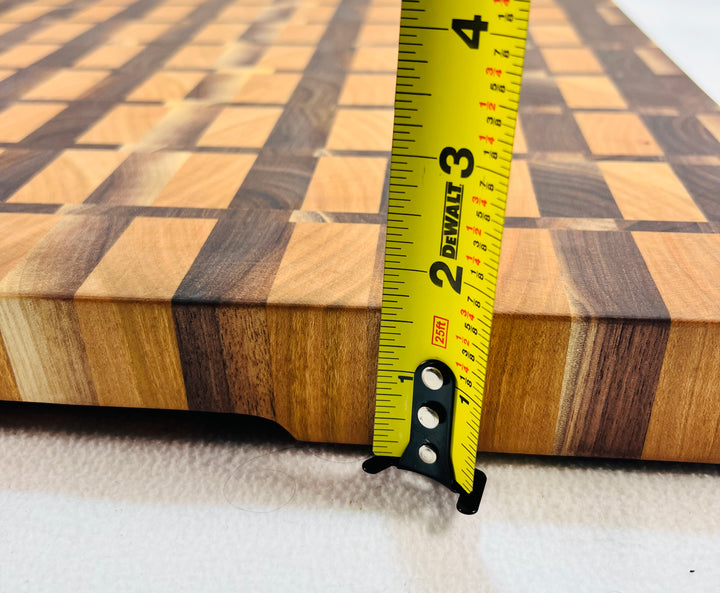Beautiful End Grain Cutting Board Cherry & Walnut Chopping Block