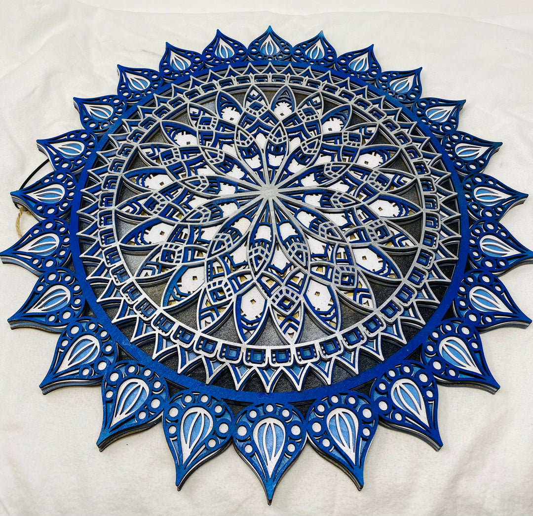 Wall Decoration Round Circle Mandala 3D Art Multilayer Circular Floral Design 5708