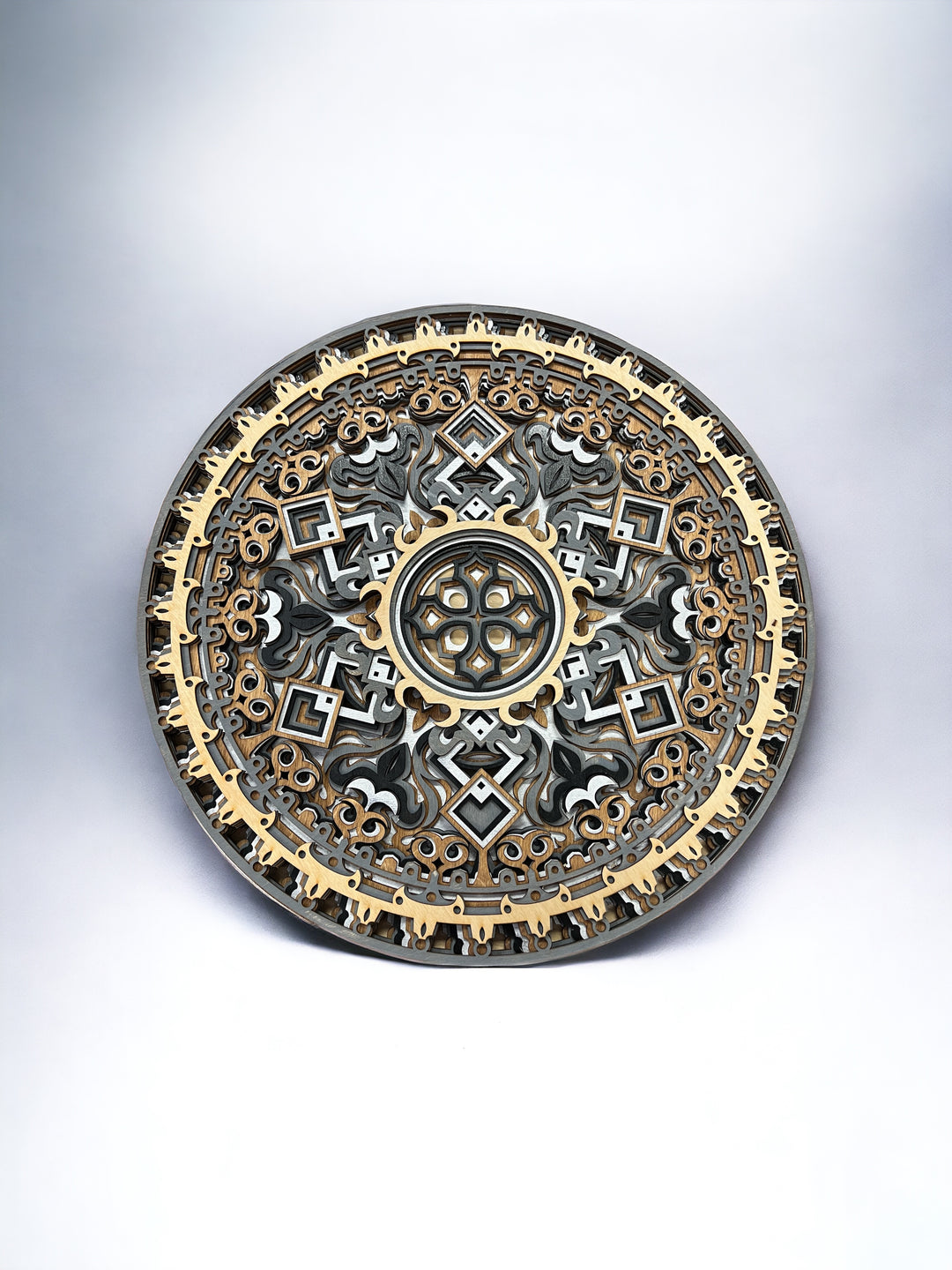 Wall Decoration Round Circle Circular Mandala 3D Art Multilayer Circular Spiritual Wood Art 2510