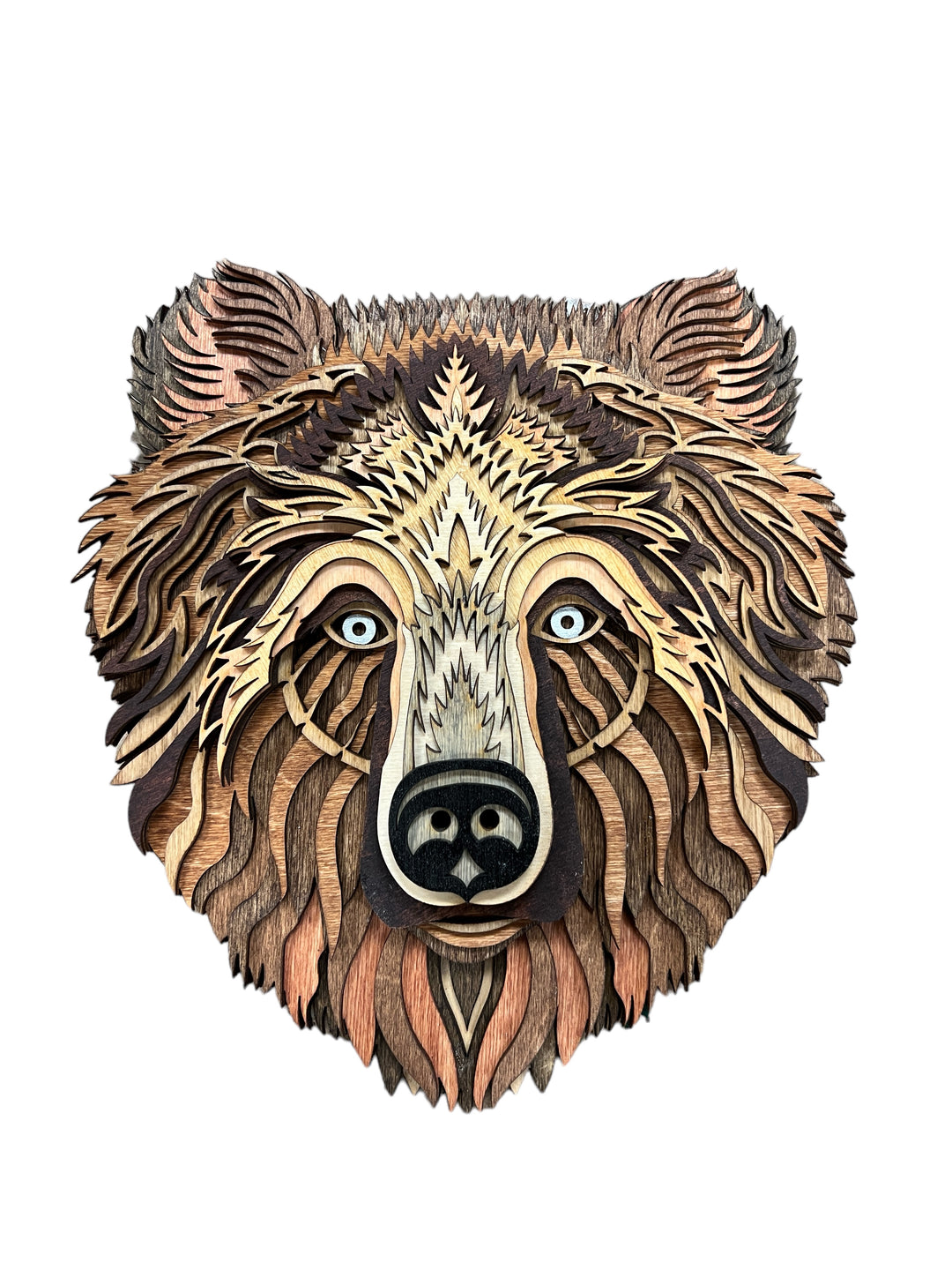 Wall Decoration Bear Head Multilayer Mandala 3D Wood Art 1253