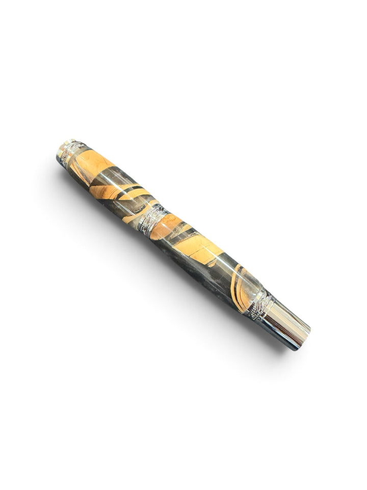 Rollerball Mammoth Bone snd Resin Pen with Gunmetal Hardware