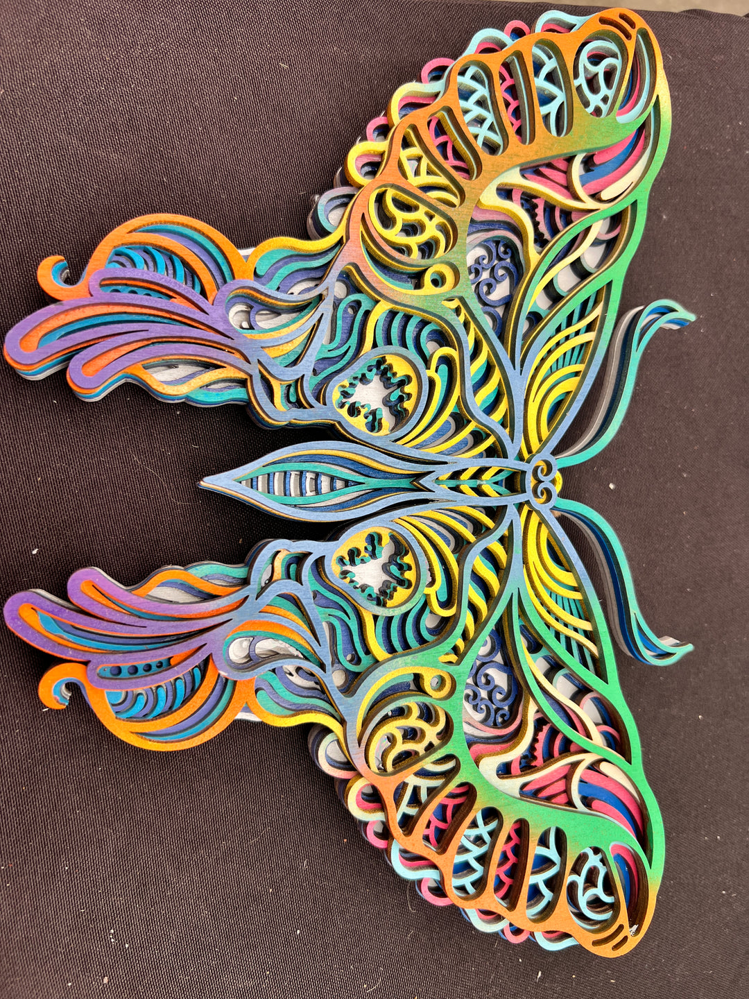 Butterfly Layer Wood Art Mandala 3D Multilayer Art