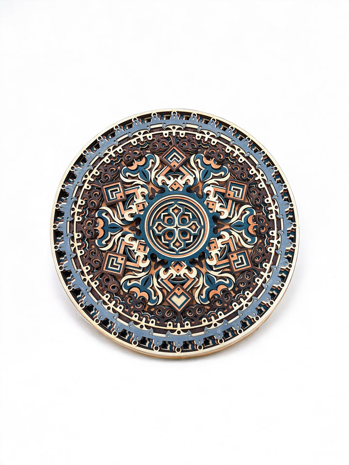 Wall Decoration Round Circle Circular Mandala 3D Art Multilayer Circular Spiritual Wood Art 2510