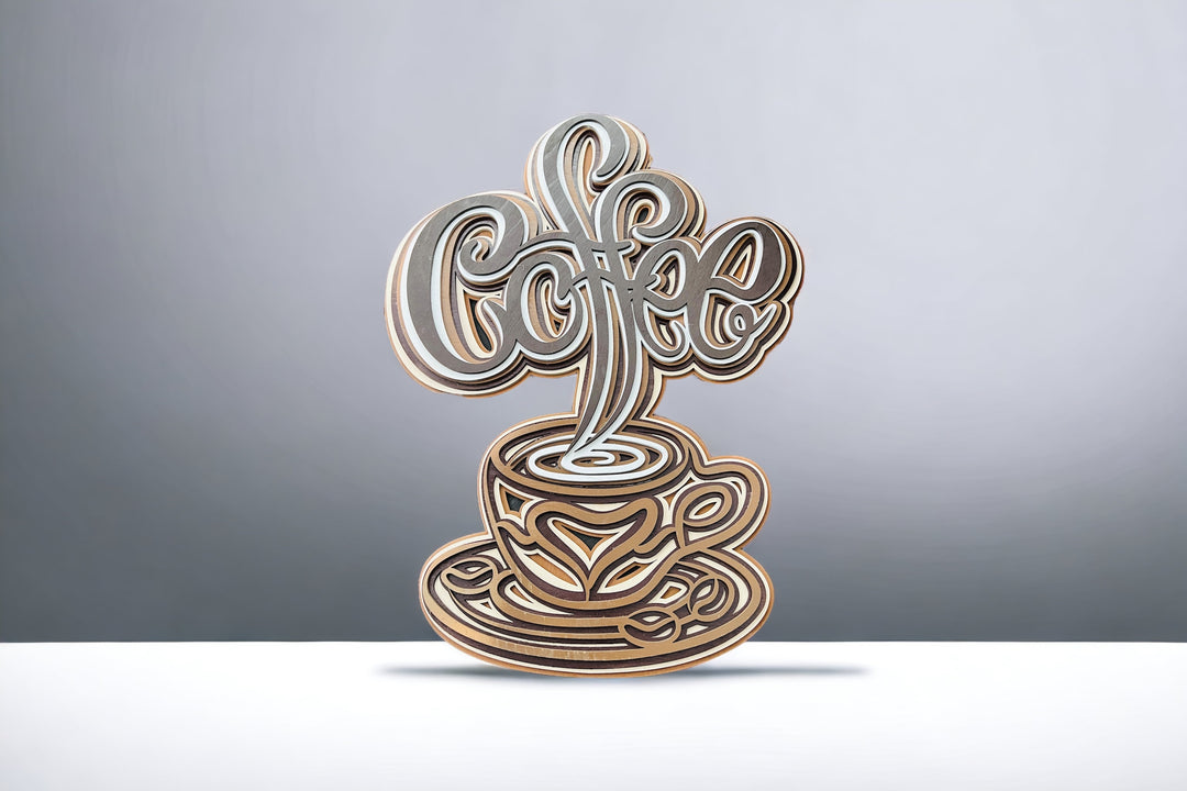 Wall Decoration Coffee Multilayer Mandala 3D Wood Art 2322
