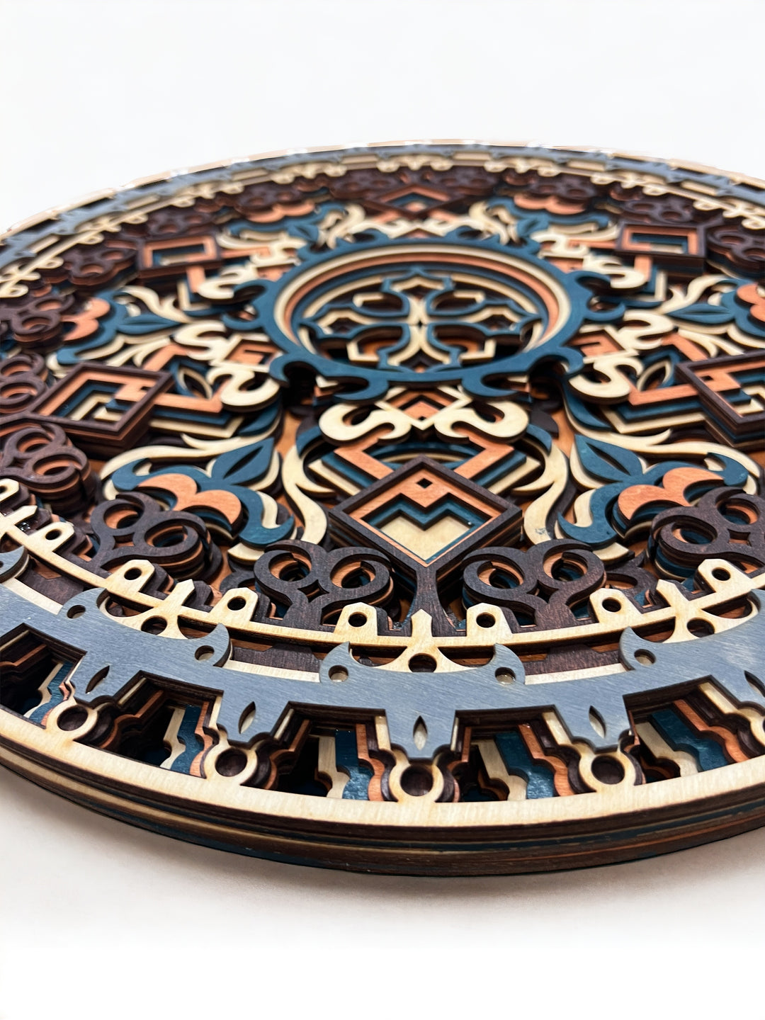 Wall Decoration Round Circle Circular Mandala 3D Art Multilayer Circular Spiritual Wood Art 2510