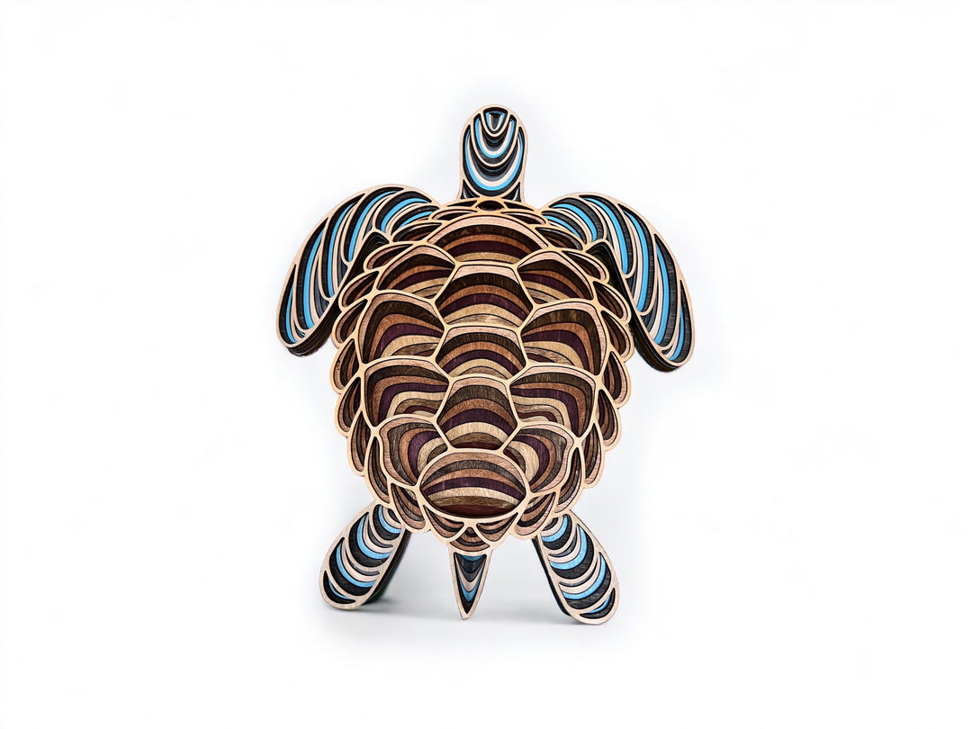 Wall Decoration Sea Turtle Layer Wood Art Mandala 3D Art Multilayer Art