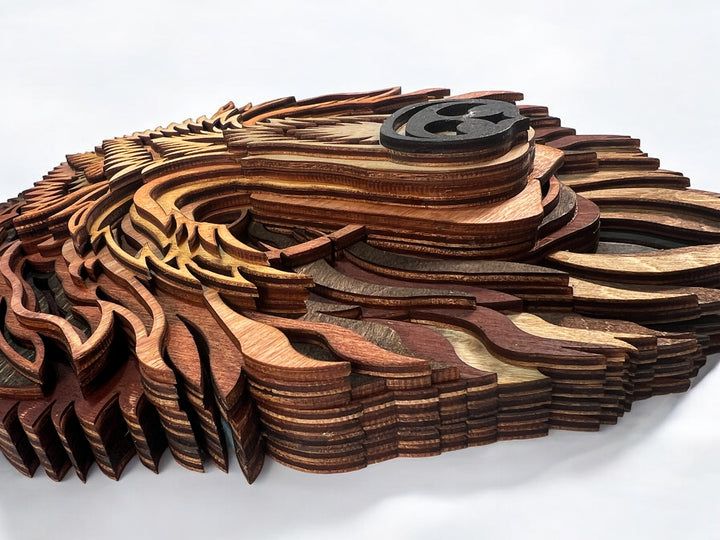 Wall Decoration Bear Head Multilayer Mandala 3D Wood Art