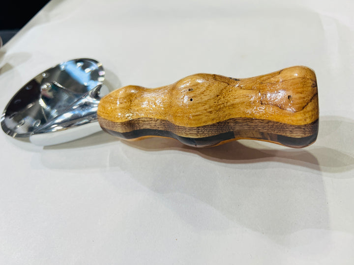 Pizza Cutter Multiple Hardwood Handle with Stainless Steel Rotary Blade 9954