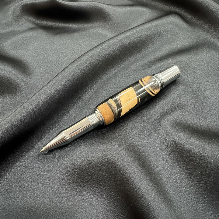 Rollerball Mammoth Bone snd Resin Pen with Gunmetal Hardware