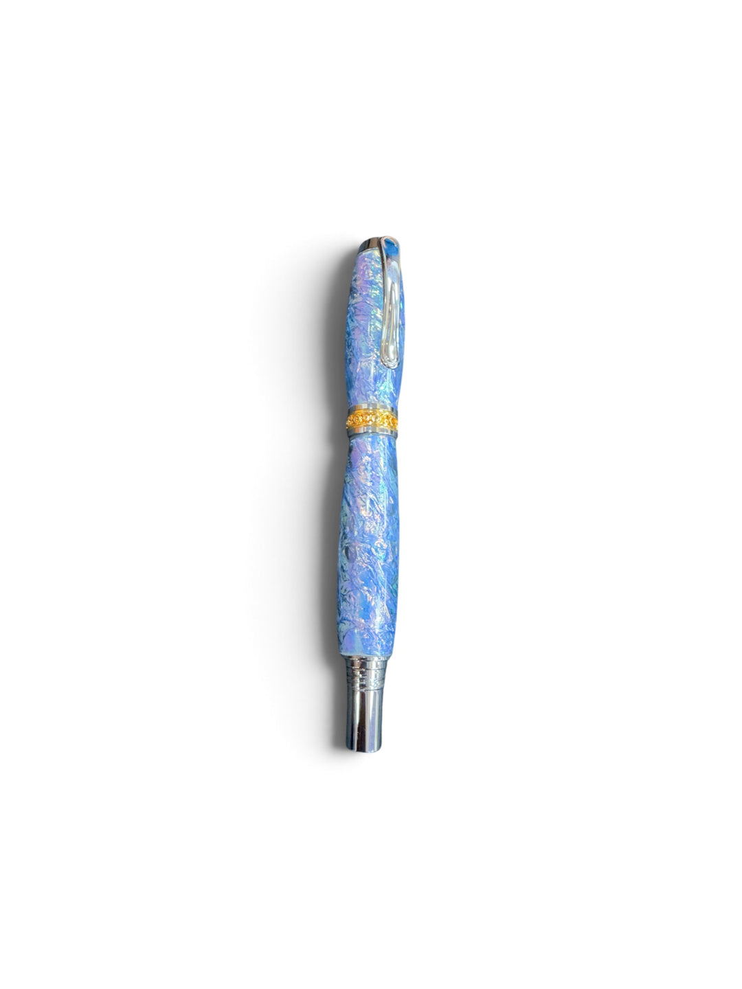 Rollerball Opal Fire Resin Pen with Gold and Silver Hardware