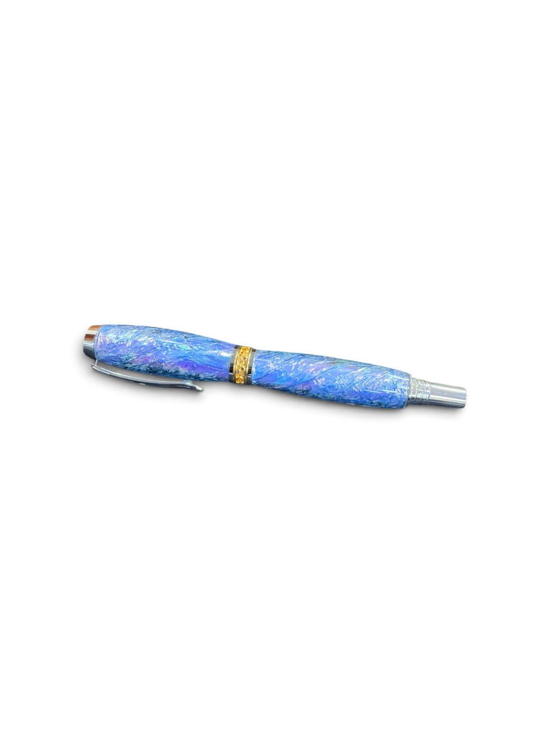 Rollerball Opal Fire Resin Pen with Gold and Silver Hardware