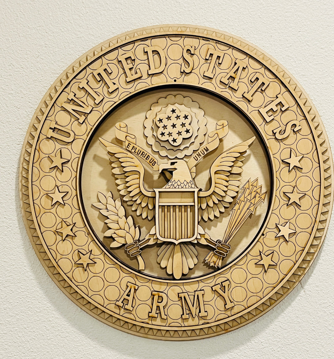 United States Army Muti layered Decoration Plaque Custom Made