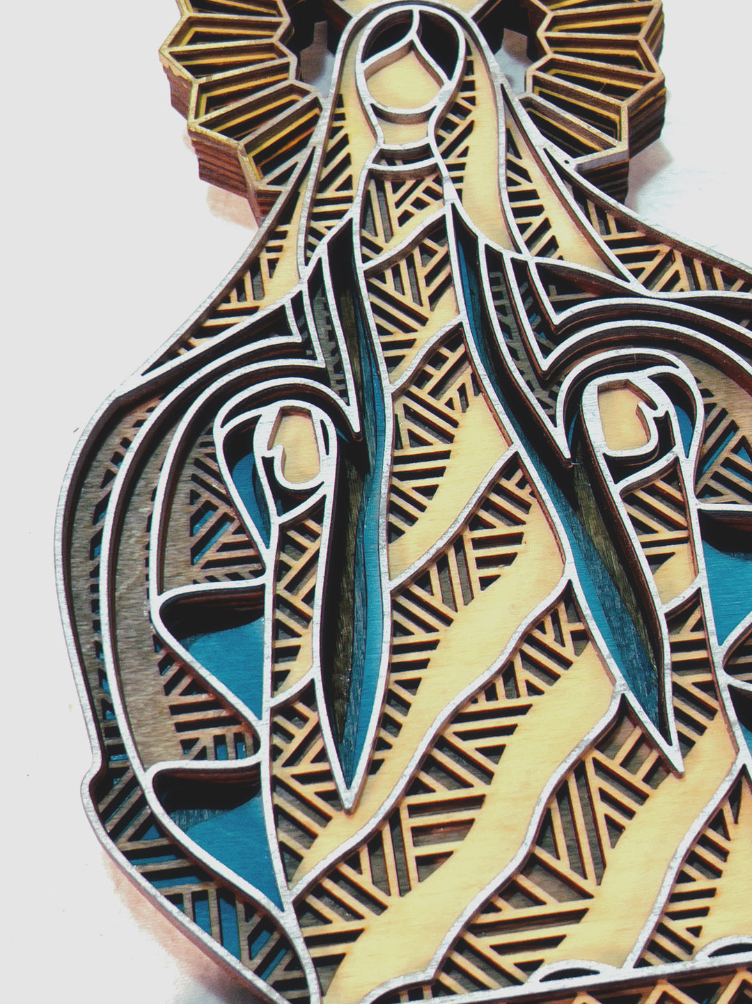 Wall Decoration Madonna Mandala 3D Art Multilayer Wood Art