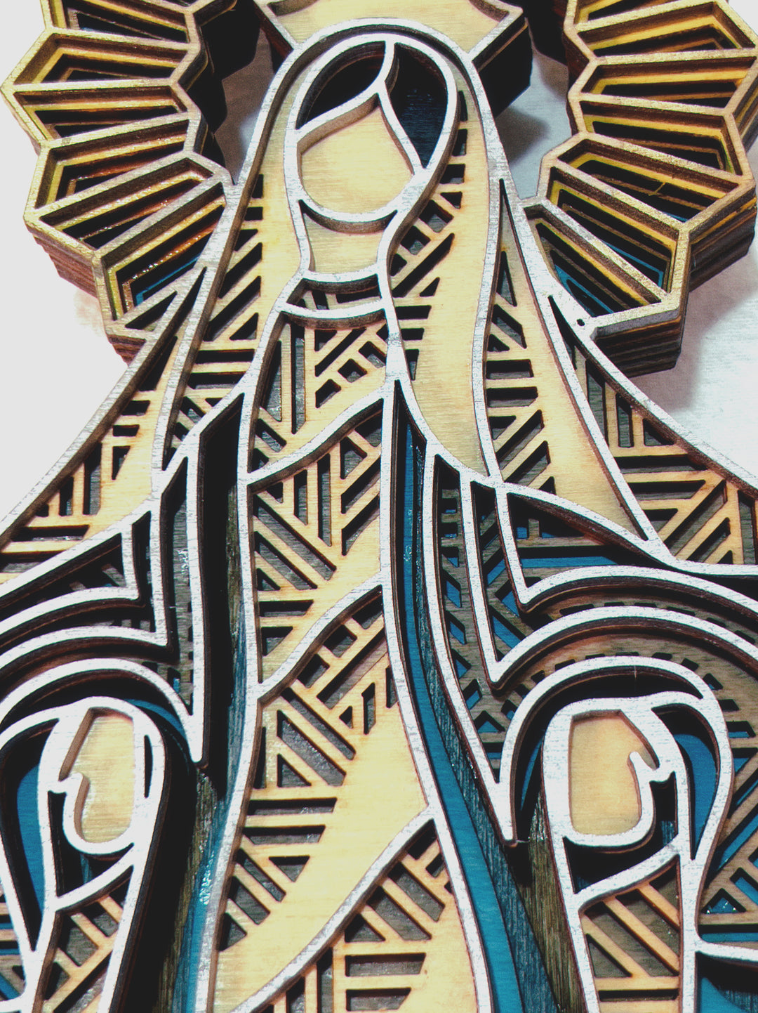 Wall Decoration Madonna Mandala 3D Art Multilayer Wood Art