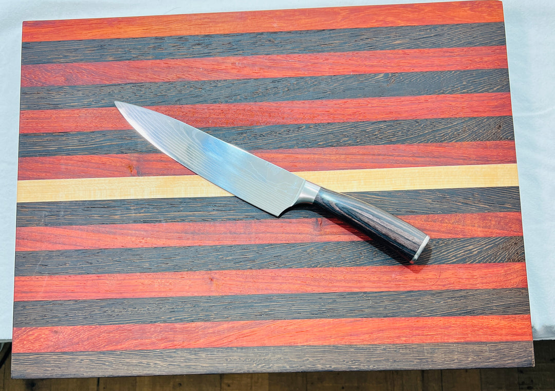 Edge Grain Cutting Board - Over the edge/Lip Design
