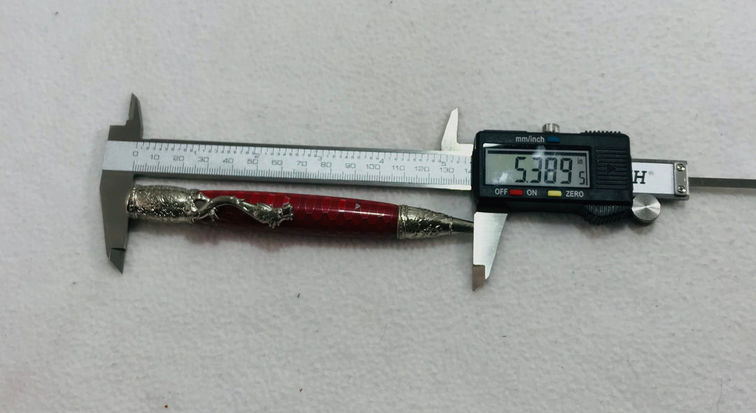 Pen Red Acrylic and Metal metal acrylic Silver metal Hardware 209
