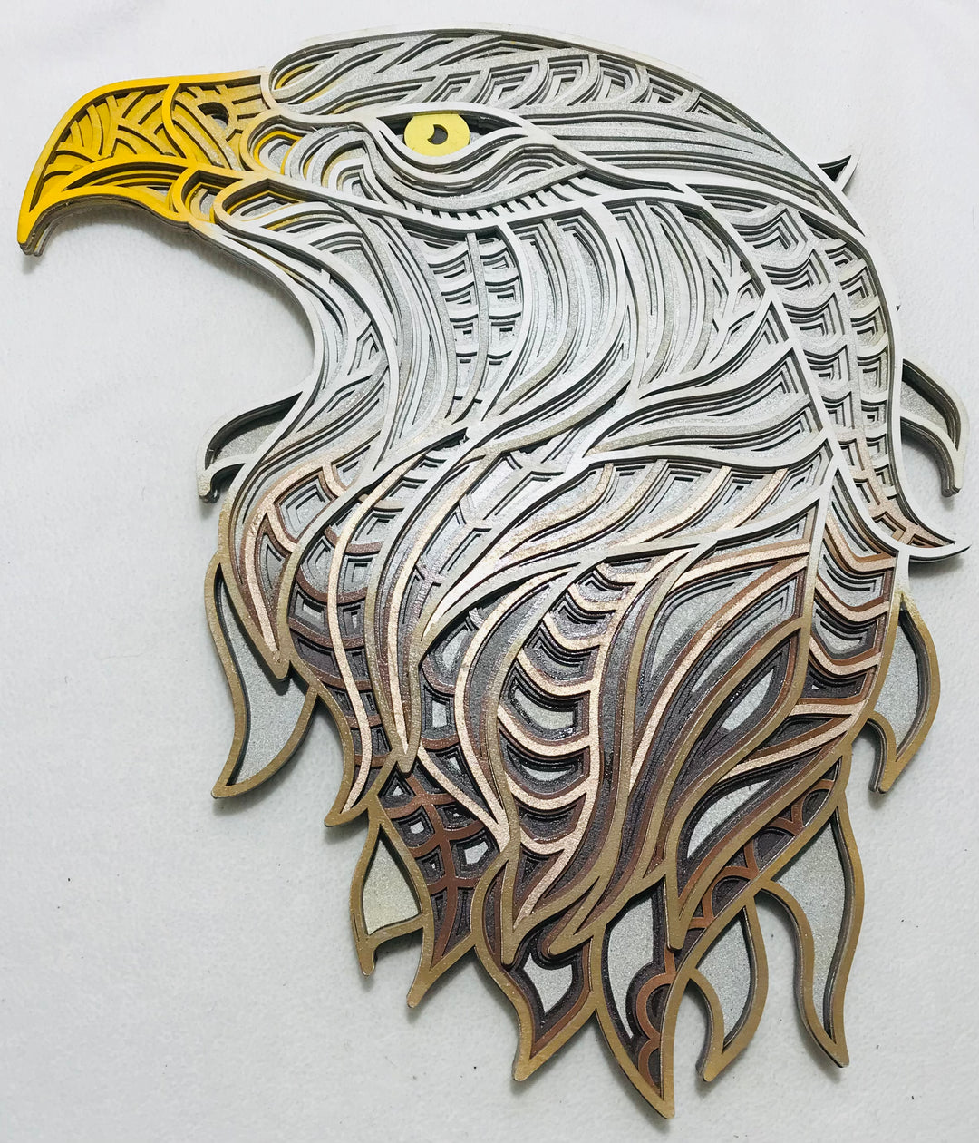 Bald eagle head layered wall art 4800 Clearance