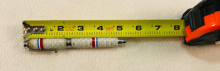 Pen white honey comb acrylic & silver Pen with silver metal Hardware 635