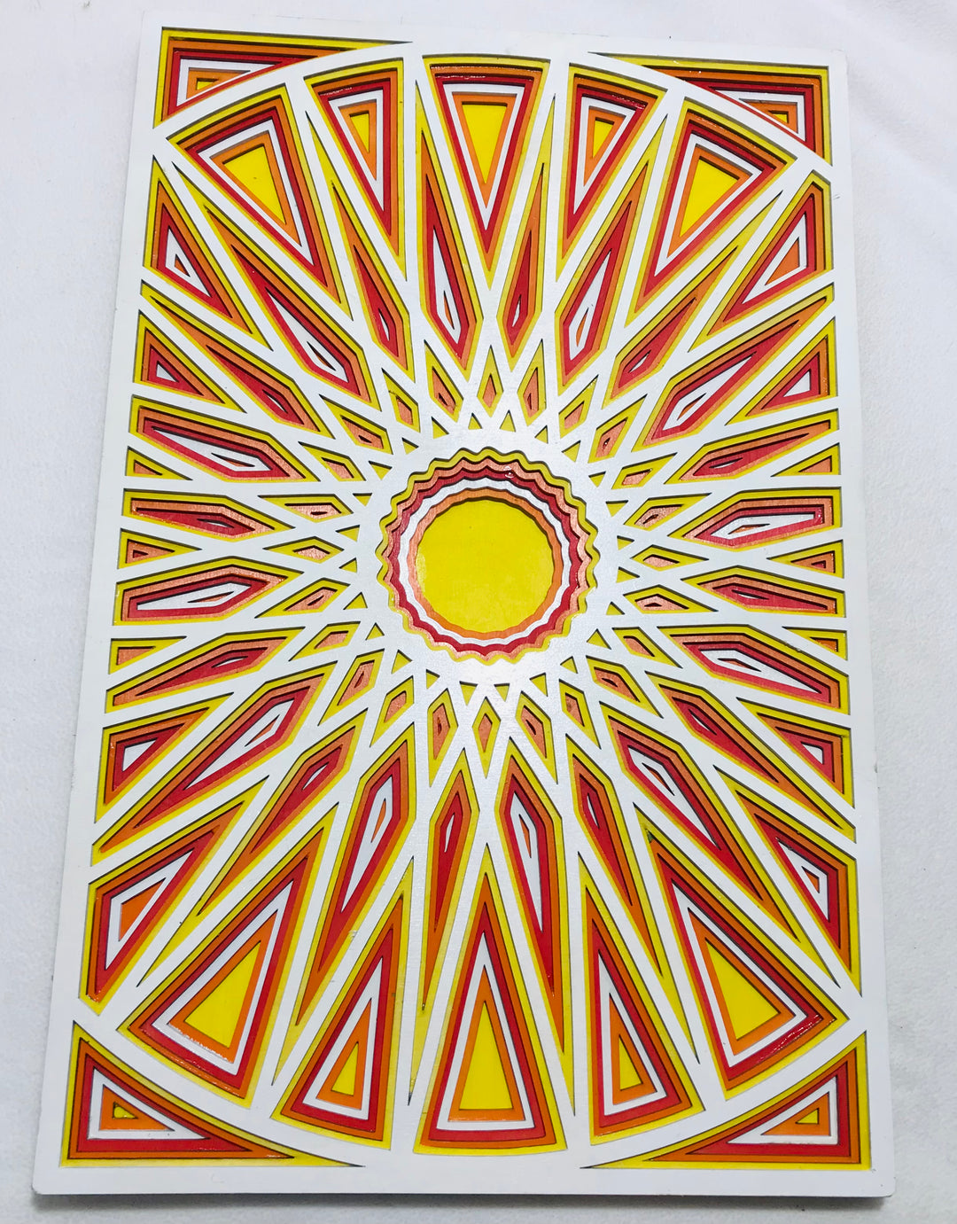 Yellow and orange sun layered wall art 5300 Clearance
