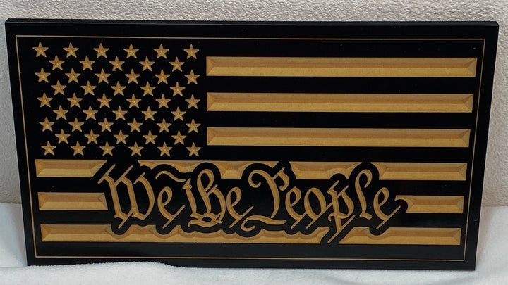Wall Decoration Flag United States American Flag with "We the People" Custom Made