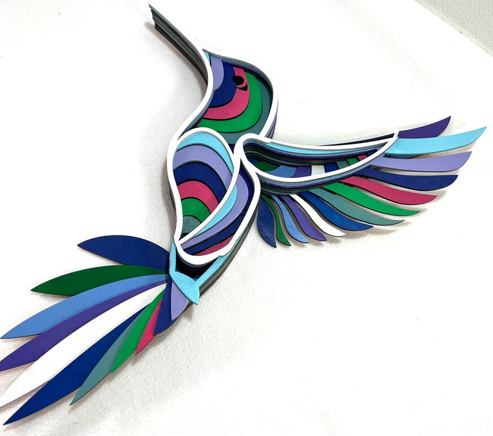 Wall Decoration Hummingbird Wood Layer Art Mandala 3D Art Multilayer Art Home Decor