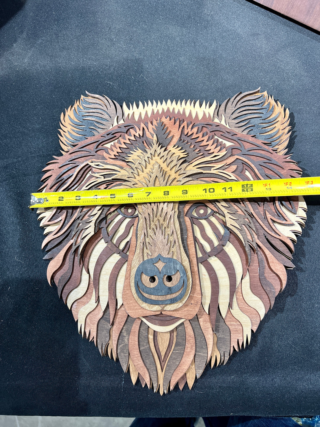 Wall Decoration Bear Head Multilayer Mandala 3D Wood Art