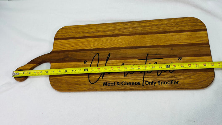 Charcuterie Board Extra Long Multi Exotic Wood Board Face Grain Engraved "Charcuterie..." 8103