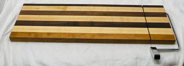 Cheese Slicer Multiple Hardwoods Black Handle Face Grain Cheeseboard 5720
