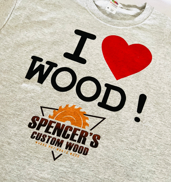 T-Shirt Short Sleeve “I Love Wood”