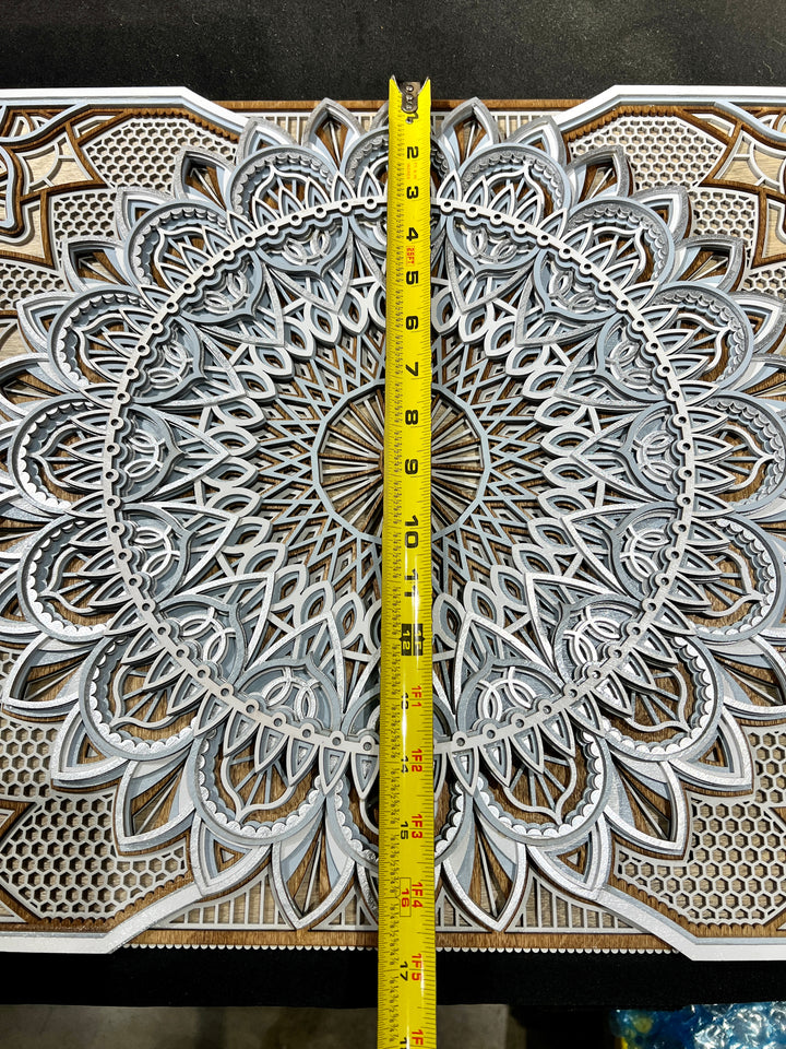 Wall Decoration Traditional Rectangle Mandala 3D Art Multilayer Wall Decor