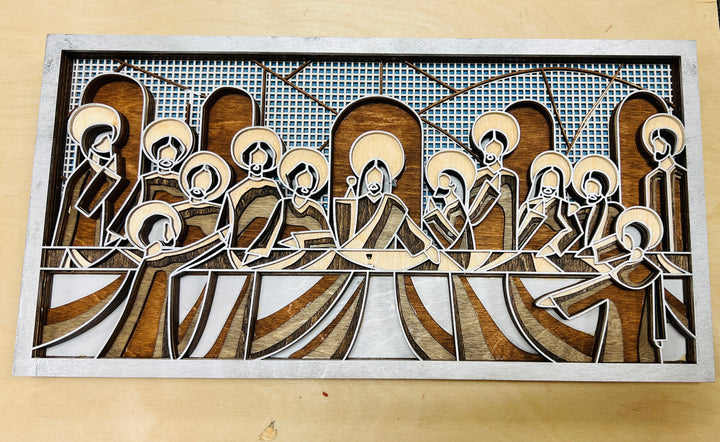 Wall Decoration The Last Supper 3D Art Multilayer Wood Art 2375