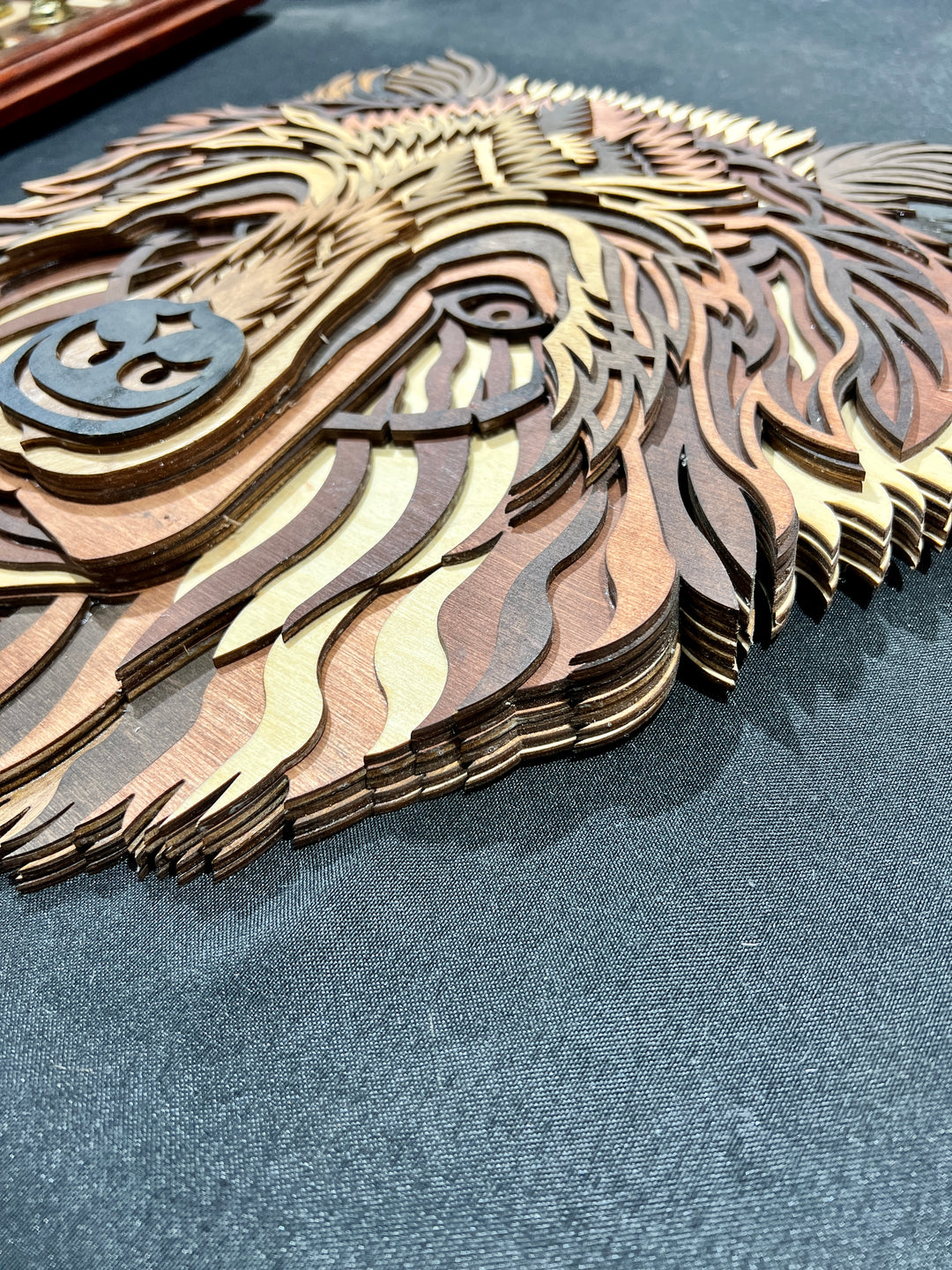 Wall Decoration Bear Head Multilayer Mandala 3D Wood Art