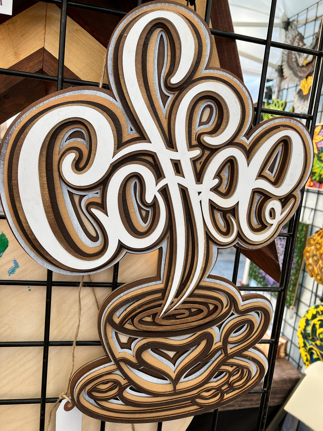 Wall Decoration Coffee Multilayer Mandala 3D Wood Art