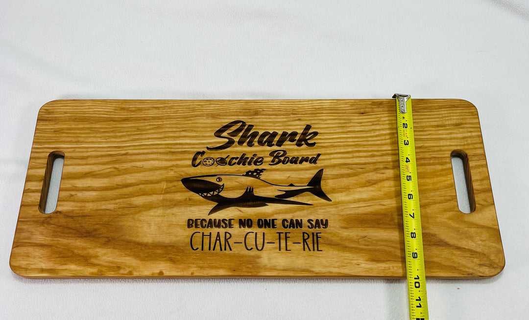 Charcuterie Board Extra Long "Shark Coochie" Board Texas Pecan Face Grain 8100