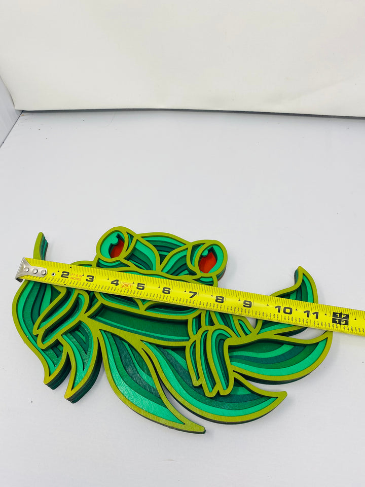 Wall Decoration Frog 3D Art Multilayer Wood Art