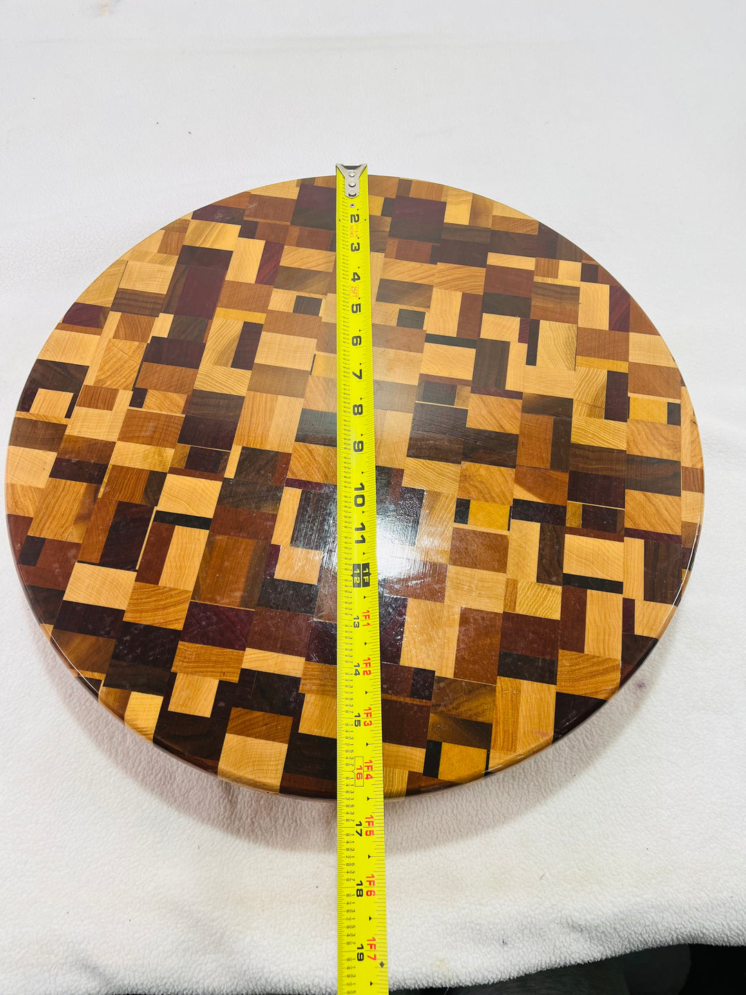 Lazy Susan Chaotic Design Multi Exotic Wood  8911