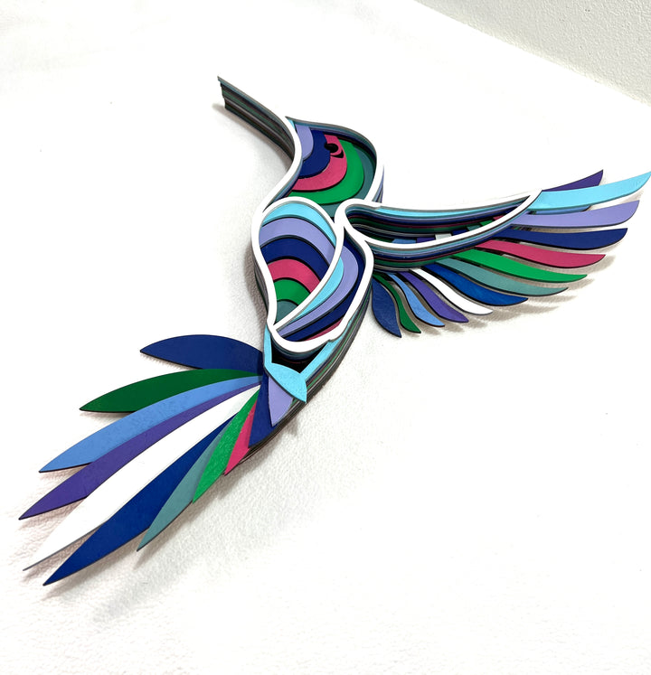 Wall Decoration Hummingbird Wood Layer Art Mandala 3D Art Multilayer Art Home Decor