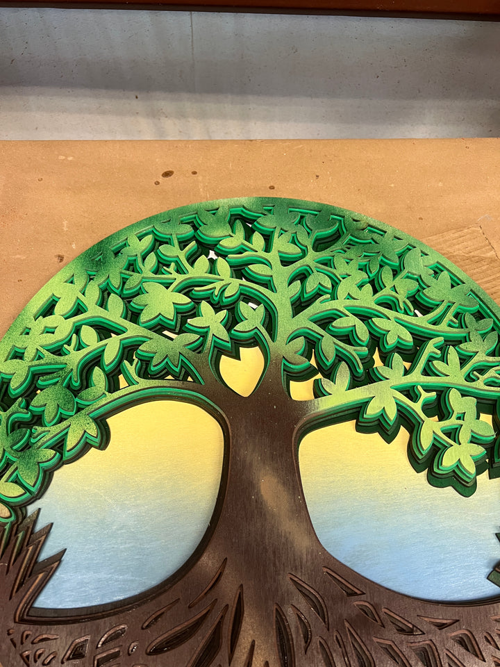 Wall Decoration Tree of Life Layer Wood Art  Mandala 3D Art Multilayer Art 5712