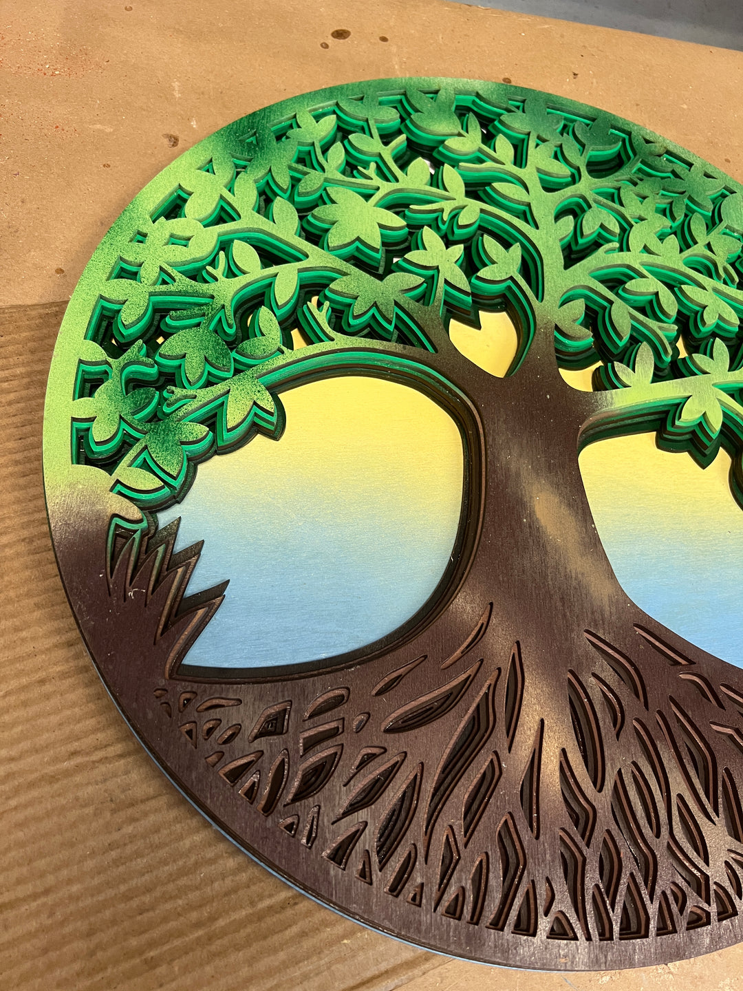 Wall Decoration Tree of Life Layer Wood Art  Mandala 3D Art Multilayer Art 5712