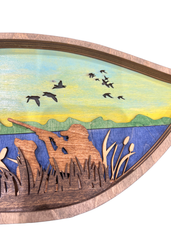 Wall Decoration Duck Hunting Layer Wood Art 3D Art Multi-Layer Wood Art